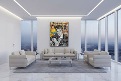 Elvis Presley Singer Graffiti Canvas Wall Art