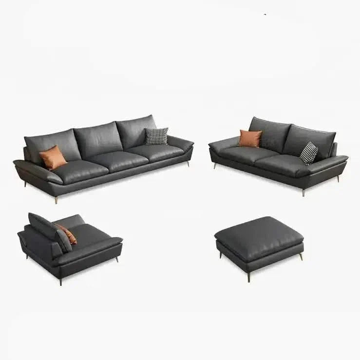 Designer Plaza Faux Leather Sofa Set – Living Room Seating