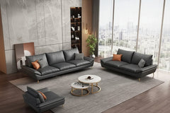 Designer Plaza Faux Leather Sofa Set – Living Room Seating