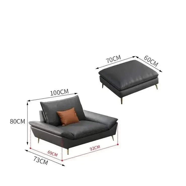 Designer Plaza Faux Leather Sofa Set – Living Room Seating