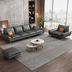 Designer Plaza Faux Leather Sofa Set – Living Room Seating