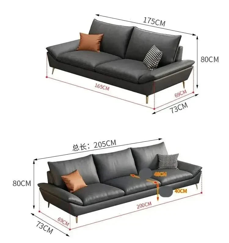 Designer Plaza Faux Leather Sofa Set – Living Room Seating