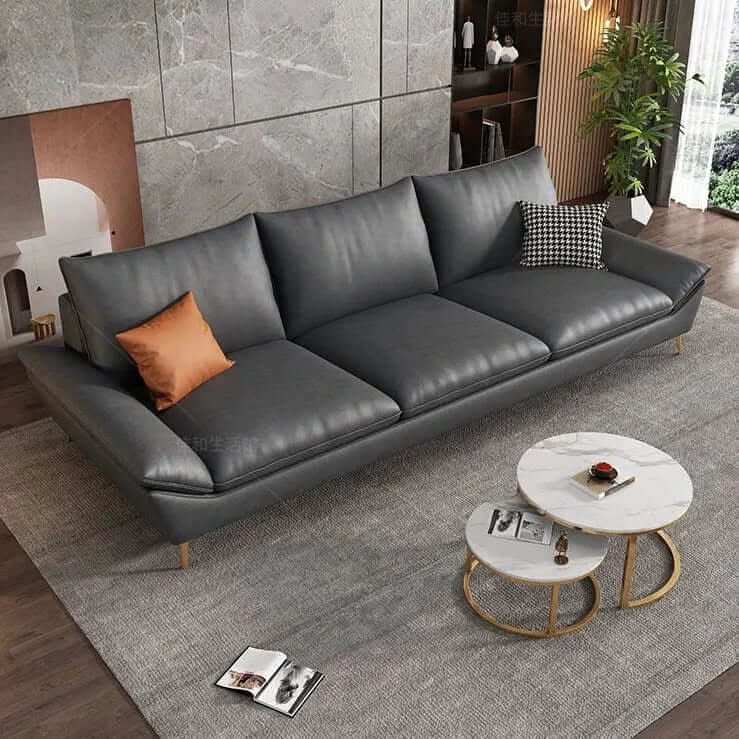 Designer Plaza Faux Leather Sofa Set – Living Room Seating
