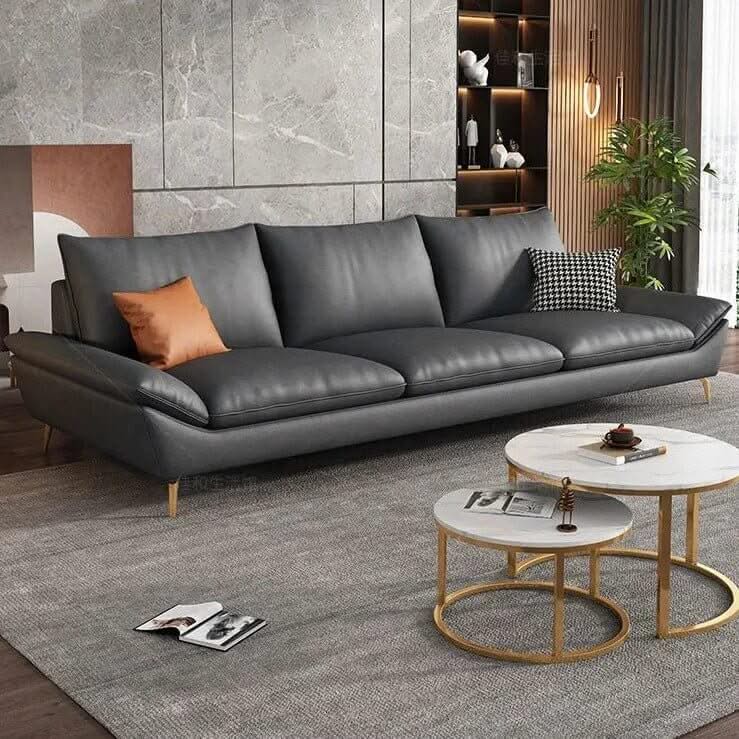 Designer Plaza Faux Leather Sofa Set – Living Room Seating
