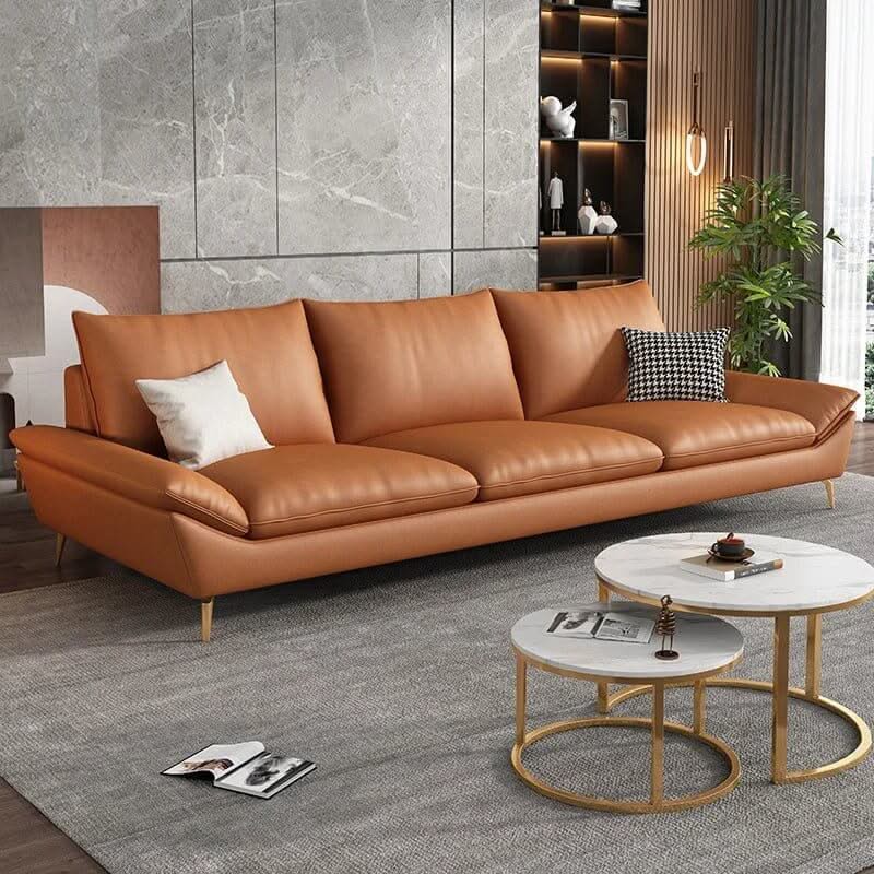 Designer Plaza Faux Leather Sofa Set – Living Room Seating