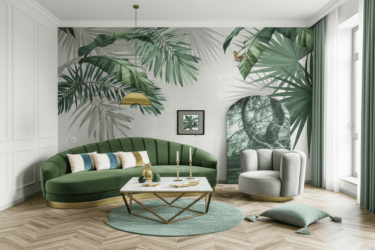 Botanical Leaves Wallpaper Mural