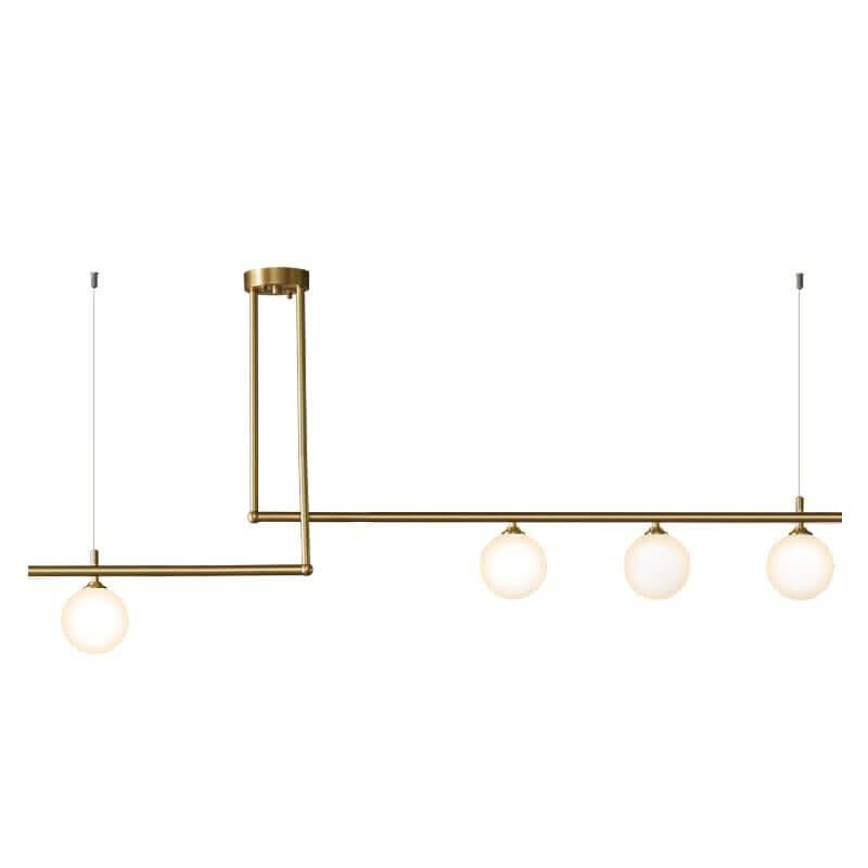 Copper Globe Frosted Glass Chandelier – 3 & 4 Heads, Dimmable