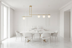 Copper Globe Frosted Glass Chandelier – 3 & 4 Heads, Dimmable