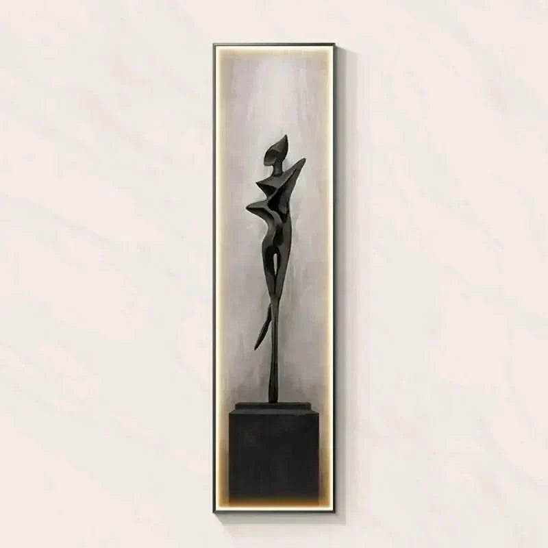 Abstract Lady LED Wall Lamp – Modern Art Light Fixture
