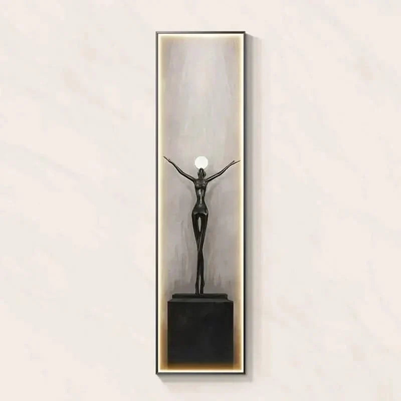 Abstract Lady LED Wall Lamp – Modern Art Light Fixture