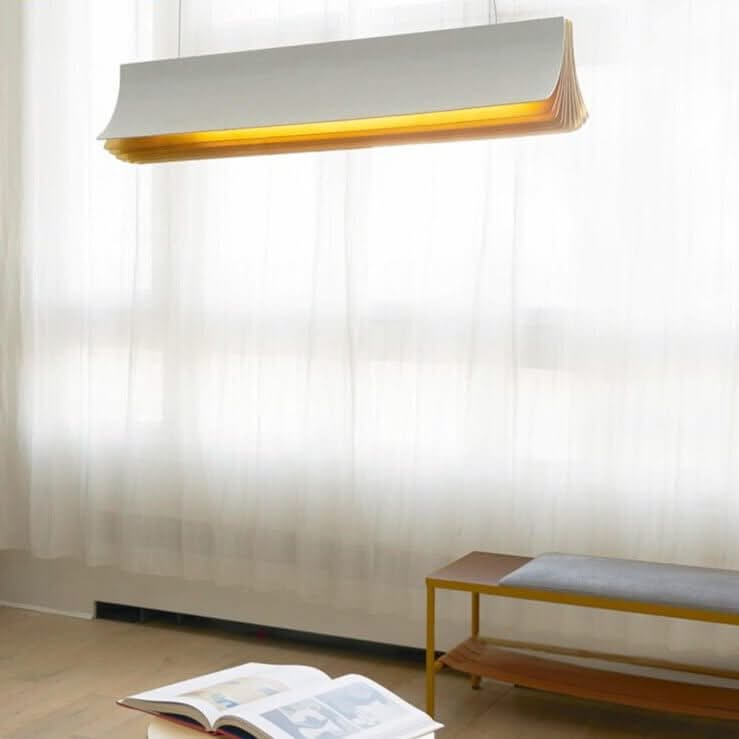 Book Style LED Island Chandelier – Black, Gold & White, Warm & Cool White