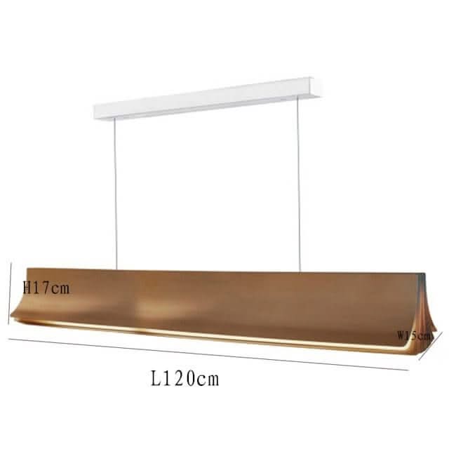 Book Style LED Island Chandelier – Black, Gold & White, Warm & Cool White