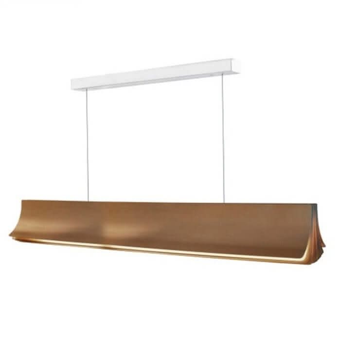 Book Style LED Island Chandelier – Black, Gold & White, Warm & Cool White