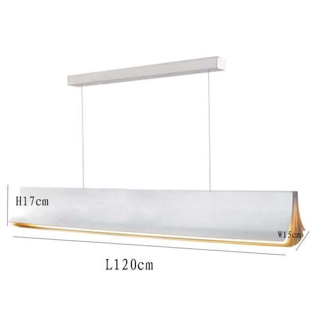 Book Style LED Island Chandelier – Black, Gold & White, Warm & Cool White