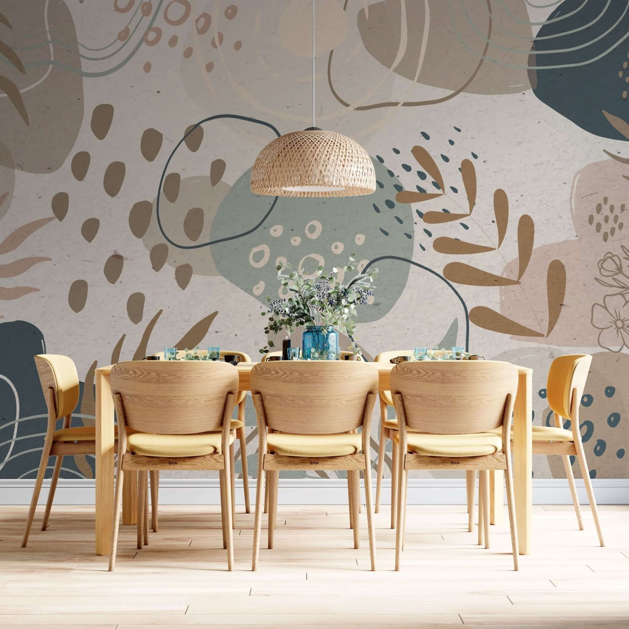 Abstract Tropical Forest Wallpaper Mural