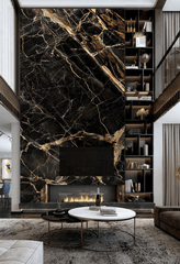 Black Beauty Stone Marble Wallpaper Mural