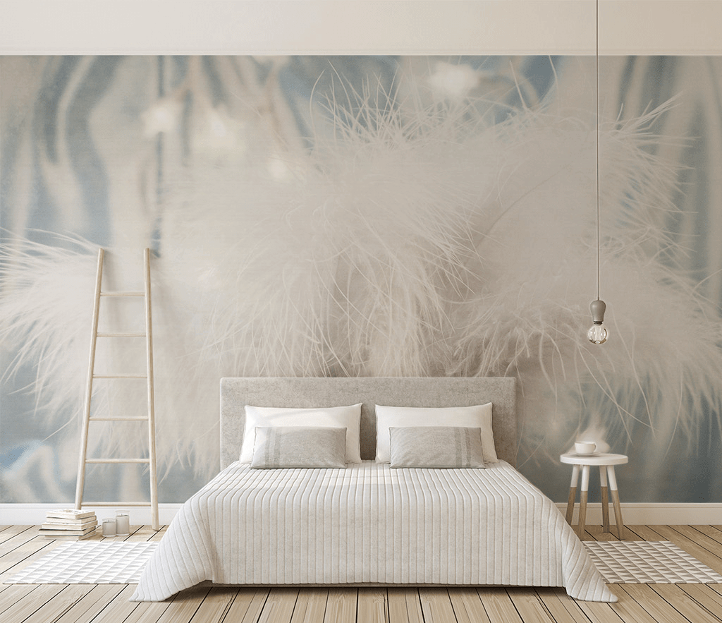Cotton Blow Leaves Wallpaper Mural