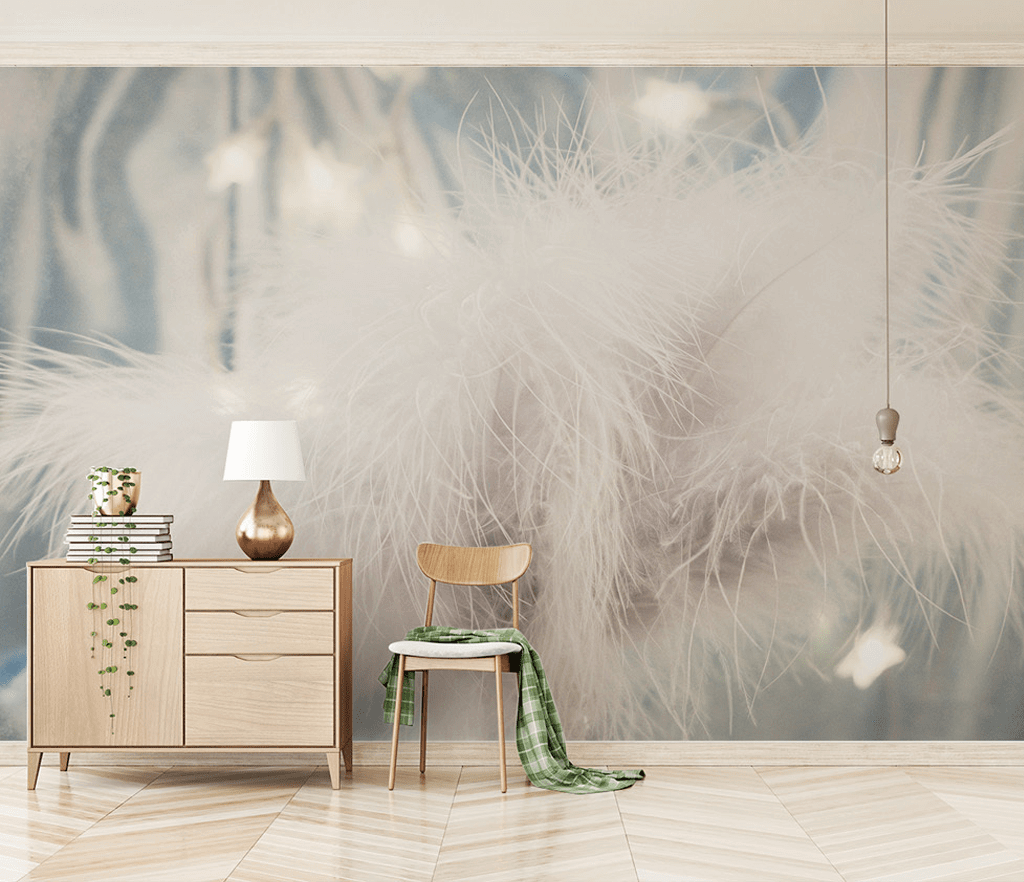 Cotton Blow Leaves Wallpaper Mural