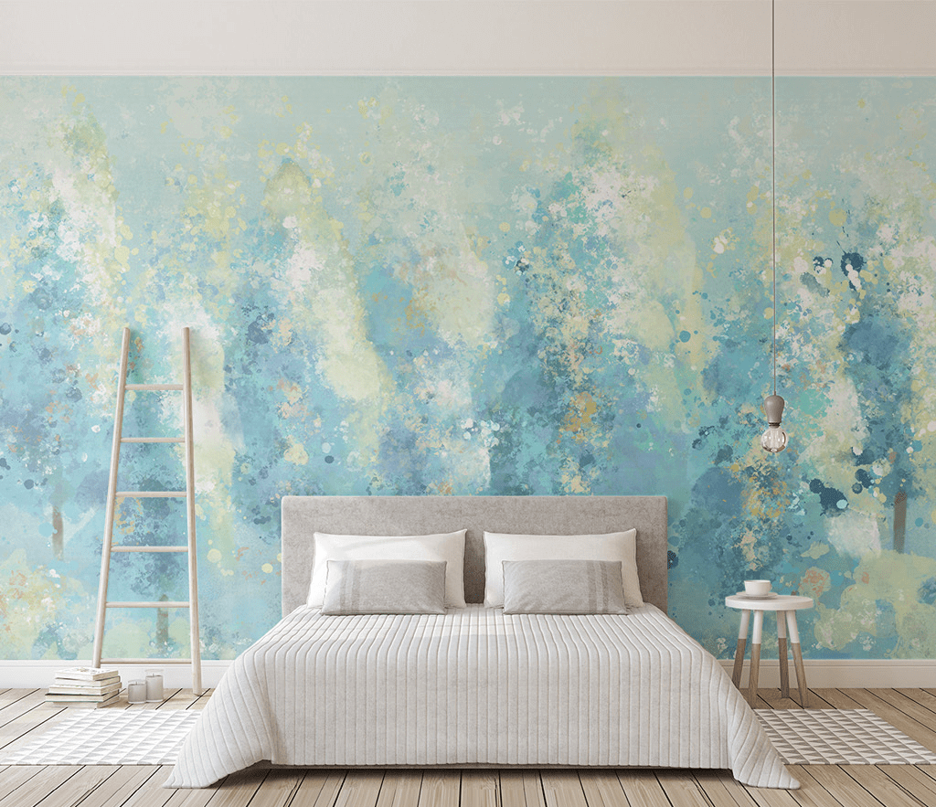 Colourful Tree Painting Wallpaper Mural