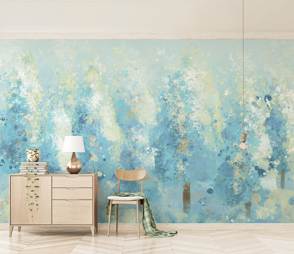 Colourful Tree Painting Wallpaper Mural