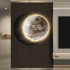 Advanced Moon LED Wall Clock – Modern Plexiglass Illuminated Timepiece