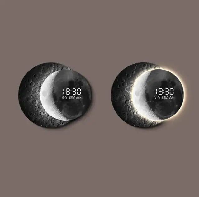 Advanced Moon LED Wall Clock – Modern Plexiglass Illuminated Timepiece