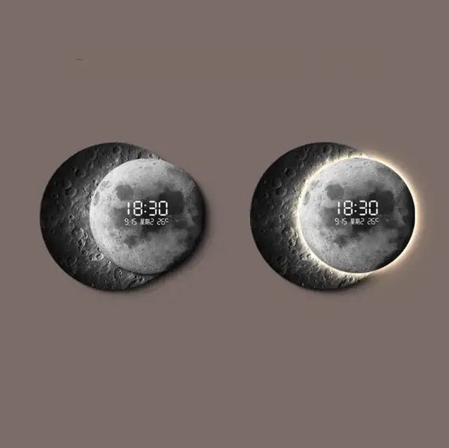 Advanced Moon LED Wall Clock – Modern Plexiglass Illuminated Timepiece