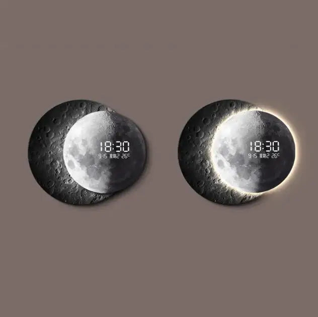 Advanced Moon LED Wall Clock – Modern Plexiglass Illuminated Timepiece
