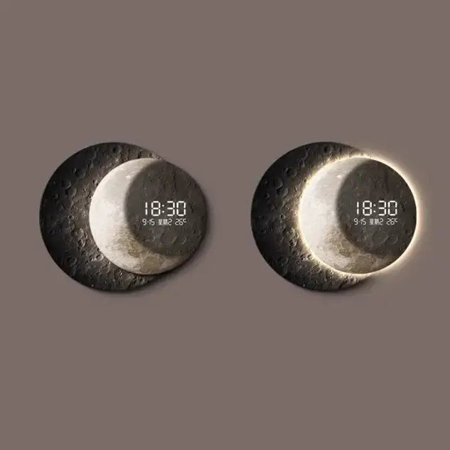 Advanced Moon LED Wall Clock – Modern Plexiglass Illuminated Timepiece
