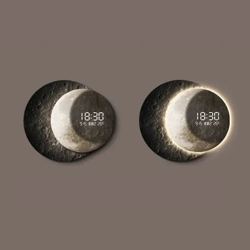 Advanced Moon LED Wall Clock – Modern Plexiglass Illuminated Timepiece