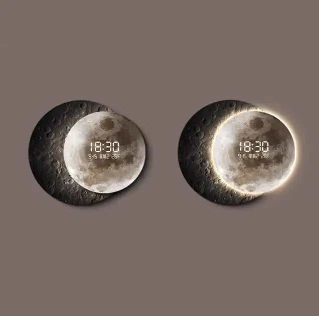 Advanced Moon LED Wall Clock – Modern Plexiglass Illuminated Timepiece