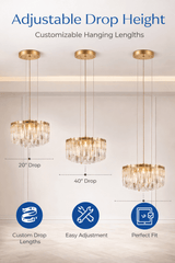 Chandelier Wire Drop Length Customisation Adjustable Hanging Length Service
