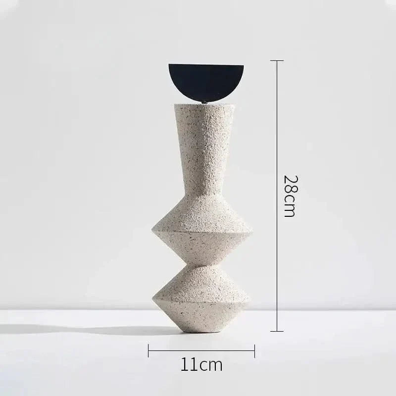 Abstract Geometric Sandstone Statue Art