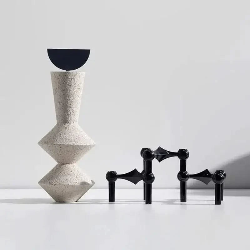Abstract Geometric Sandstone Statue Art