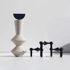 Abstract Geometric Sandstone Statue Art