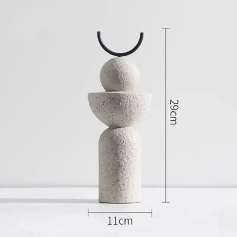 Abstract Geometric Sandstone Statue Art
