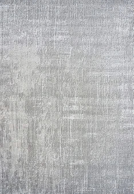 Abstract Gray High Pile Tufted Rug