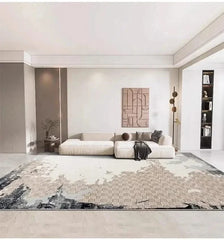Abstract Textures High Pile Tufted Rugs for Living Room
