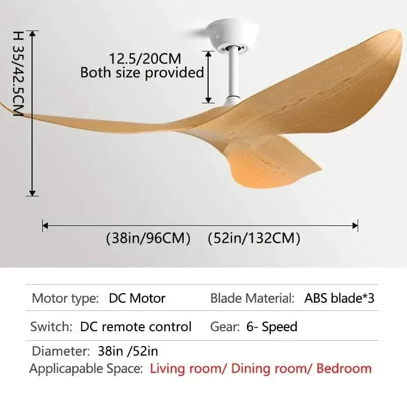 Acrylic Wood Finish Designer Ceiling Fan