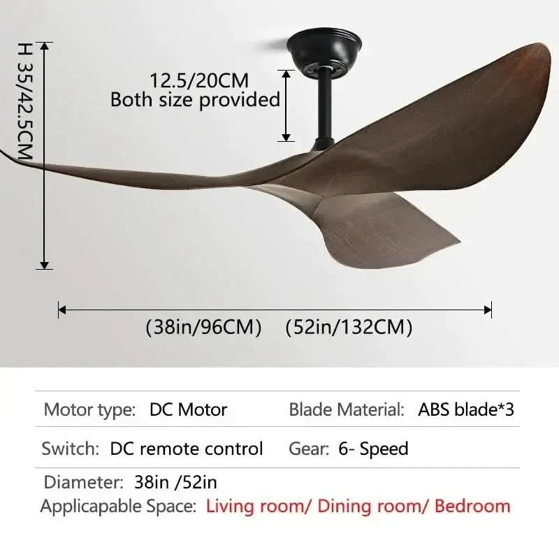 Acrylic Wood Finish Designer Ceiling Fan