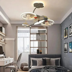 Airplane Fan Light for Kids Bedroom
