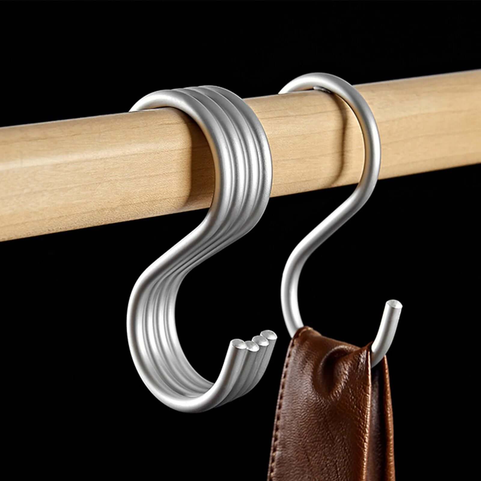 Aluminum Alloy 5pcs S-Shape Hooks Hangers