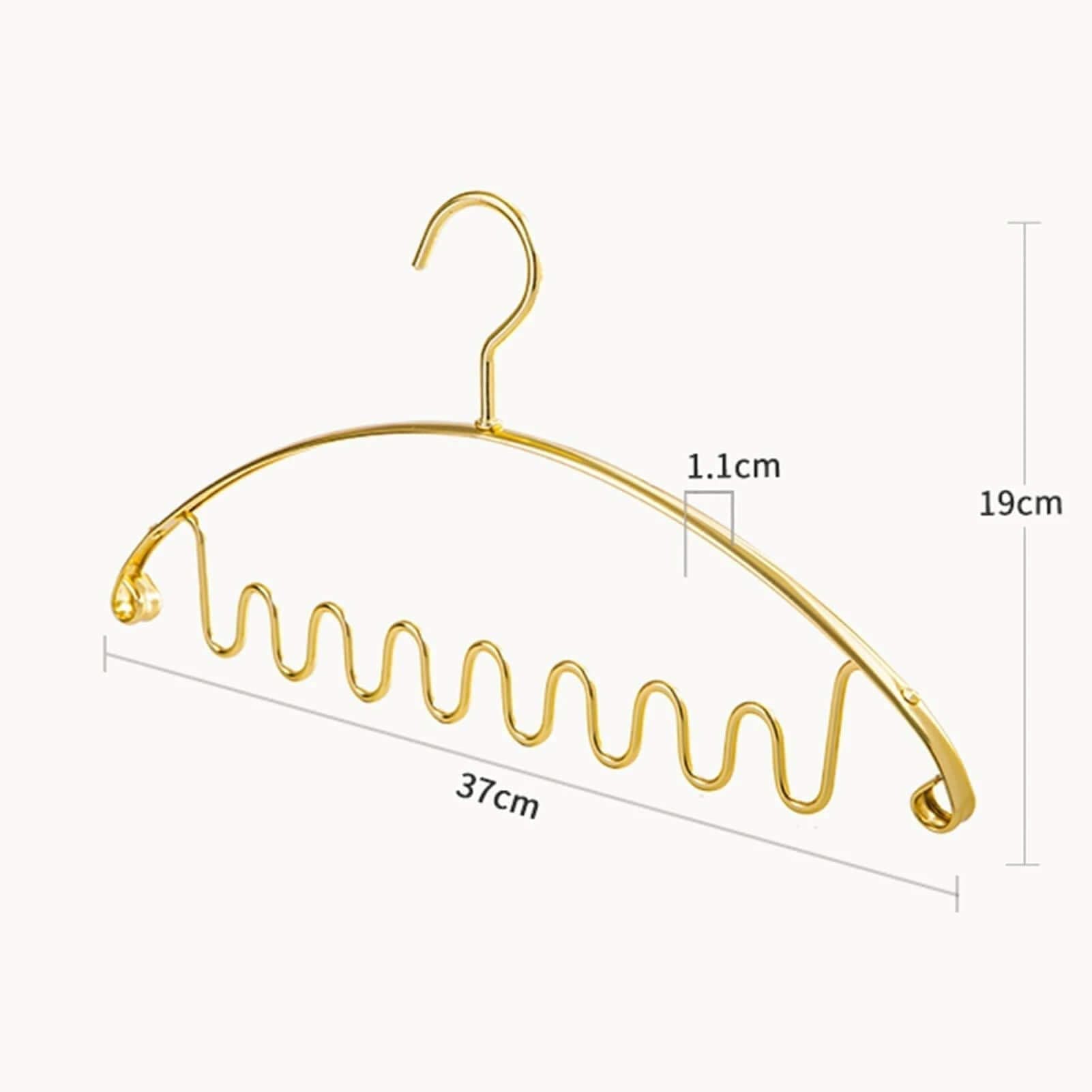 Aluminum Alloy Wave Shaped 5pcs Clothes Hanger