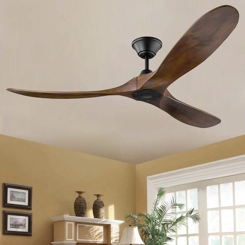 Antique Wooden Blades Large Fan Remote Controlled (2024 Edition)