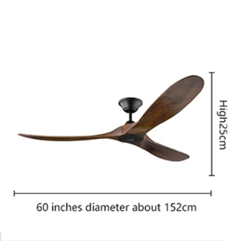 Antique Wooden Blades Large Fan Remote Controlled (2024 Edition)