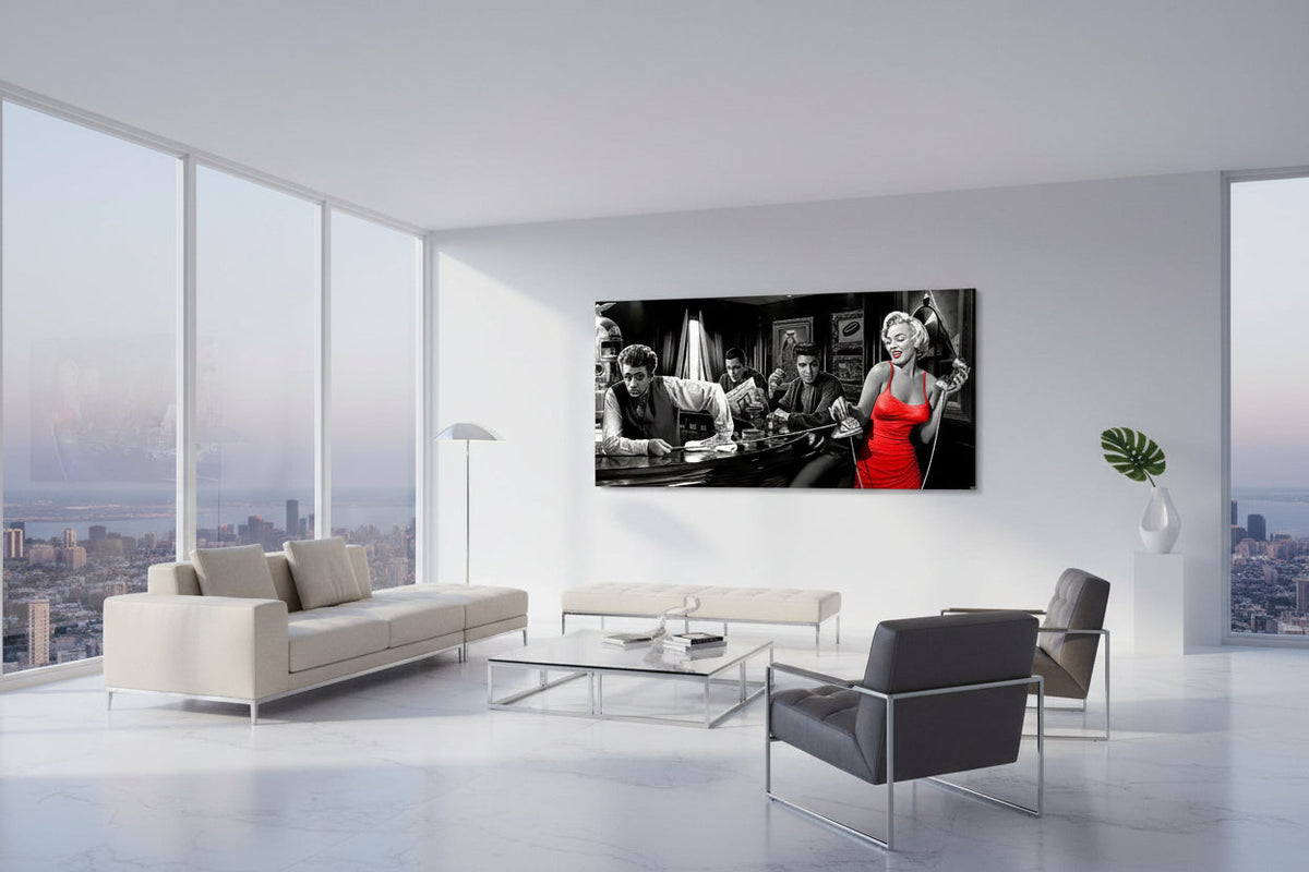 At the Bar: Marilyn, Elvis and James Dean Canvas Art