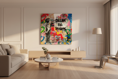 Banksy Artwork Dream Big Dreams Canvas Wall Art