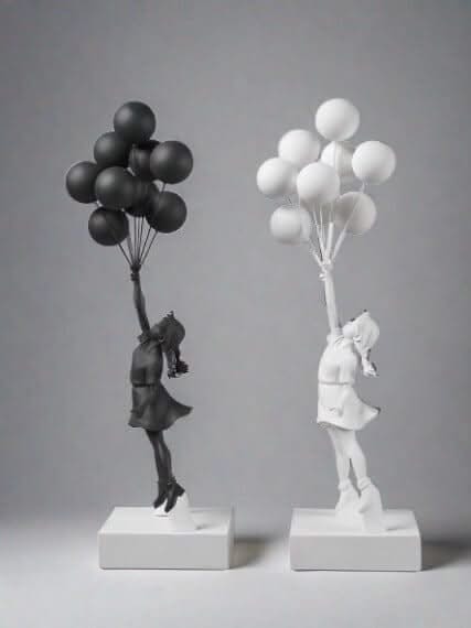 Banksy Flying Balloons Girl Figure