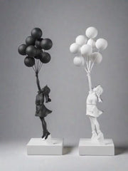 Banksy Flying Balloons Girl Figure