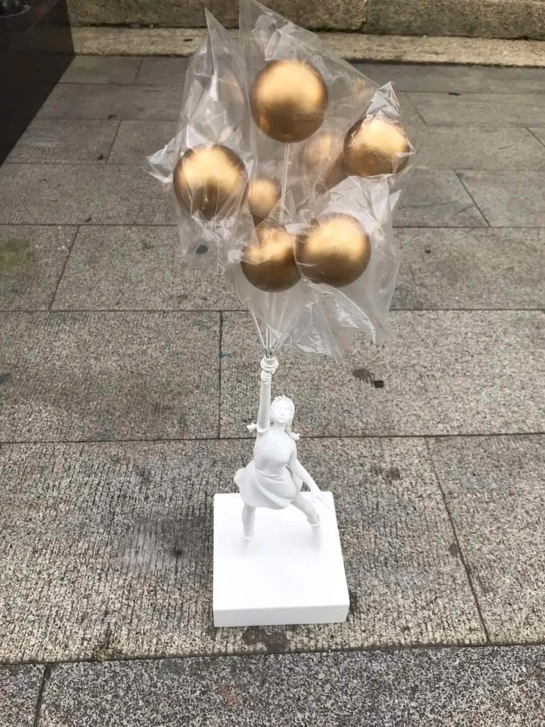 Banksy Flying Balloons Girl Figure